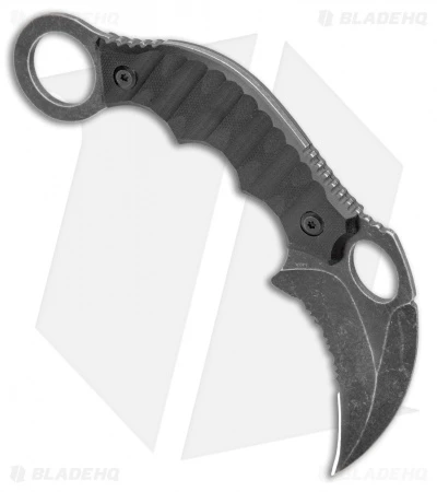 Boker Magnum Hotel Romeo Karambit Fixed Blade Knife Black G-10 (3" Black Serr) 2 Boker Magnum Hotel Romeo Karambit Fixed Blade Knife Black G-10 (3" Black Serr) - Image 2