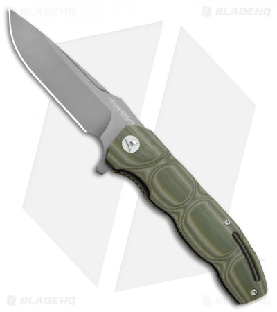 Boker Magnum Leader Liner Lock Knife OD Green G-10 (3.75" Gray) 01MB702 1 Boker Magnum Leader Liner Lock Knife OD Green G-10 (3.75" Gray) 01MB702