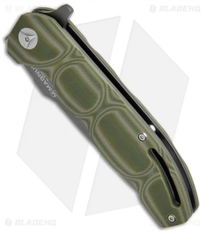 Boker Magnum Leader Liner Lock Knife OD Green G-10 (3.75" Gray) 01MB702 2 Boker Magnum Leader Liner Lock Knife OD Green G-10 (3.75" Gray) 01MB702 - Image 2