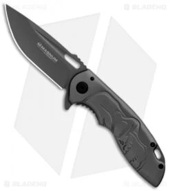 Boker Magnum Massive Half Skull Frame Lock Knife (3.4" Gray)