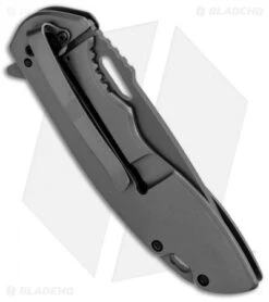 Boker Magnum Massive Half Skull Frame Lock Knife (3.4" Gray) -Boker Boker Magnum Massive Half Skull FL Gray 01RY316 BHQ 102962 jr side