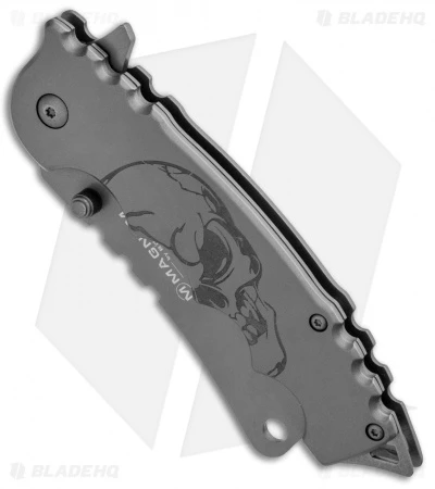 Boker Magnum Mortem Liner Lock Knife Gray Skull (3.375" Gray) 01RY217 2 Boker Magnum Mortem Liner Lock Knife Gray Skull (3.375" Gray) 01RY217 - Image 2