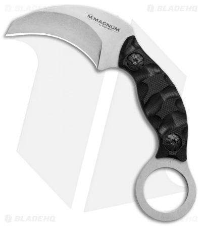 Boker Magnum Neck Bit Karambit Fixed Blade Knife Black G-10 (2" Stonewash) 1 Boker Magnum Neck Bit Karambit Fixed Blade Knife Black G-10 (2" Stonewash)