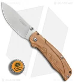 Boker Magnum Pakka Hunter Liner Lock Knife Wood (3.6" Satin) 01MB700 -Boker Boker Magnum Pakka Hunter BHQ 80859 er bottlecap