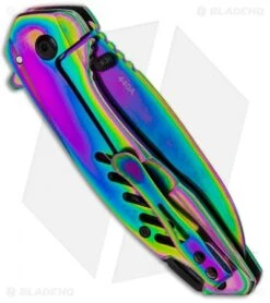 Boker Magnum Rainbow Charcoal Frame Lock Knife (3.125" Spectrum) 01RY313 -Boker Boker Magnum Rainbow Charcoal FL Spectrum 01RY313 BHQ 102959 jr side