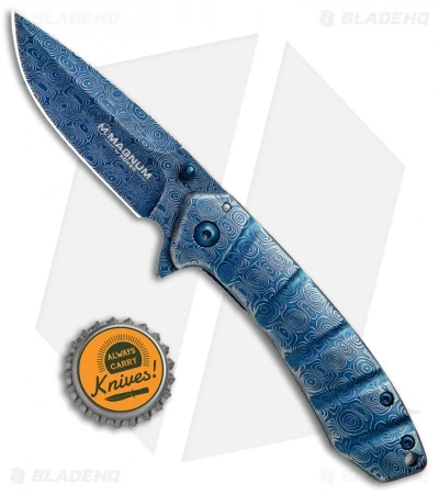 Boker Magnum Raindrop Folder Liner Lock Knife (2.75" Blue) 01RY825 4 Boker Magnum Raindrop Folder Liner Lock Knife (2.75" Blue) 01RY825 - Image 4