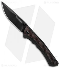 Boker Magnum Rubico Liner Lock Knife Black W/ Red CF (3.25" Black) 01RY848