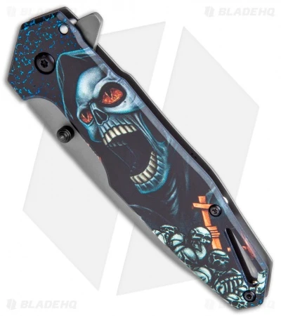 Boker Magnum Screaming Skull Frame Lock Knife (3.3" Gray) 01MB230 2 Boker Magnum Screaming Skull Frame Lock Knife (3.3" Gray) 01MB230 - Image 2