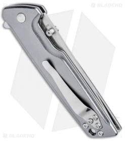 Boker Magnum Straight Brother Frame Lock Knife Aluminum (3.5" Satin) -Boker Boker Magnum Straight Brother Aluminum Satin 01MB722 BHQ 98576 jr side