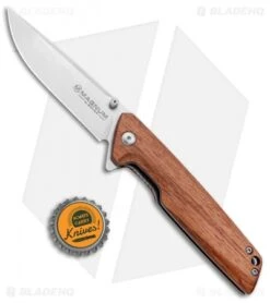 Boker Magnum Straight Brother Liner Lock Knife Wood (3.5" Satin) -Boker Boker Magnum Straight Brother LL Wood Satin 01MB723 BHQ 98577 jr bottlecap