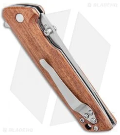 Boker Magnum Straight Brother Liner Lock Knife Wood (3.5" Satin) -Boker Boker Magnum Straight Brother LL Wood Satin 01MB723 BHQ 98577 jr side