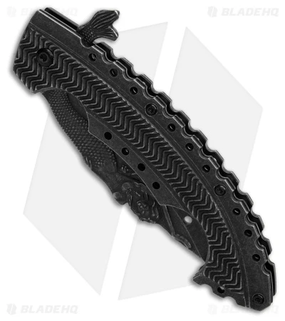 Boker Magnum Tactical Mermaid Liner Lock Knife Black (3.75" Black ) 01GL319SOI 2 Boker Magnum Tactical Mermaid Liner Lock Knife Black (3.75" Black ) 01GL319SOI - Image 2