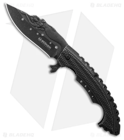 Boker Magnum Tactical Mermaid Liner Lock Knife Black (3.75" Black ) 01GL319SOI 1 Boker Magnum Tactical Mermaid Liner Lock Knife Black (3.75" Black ) 01GL319SOI