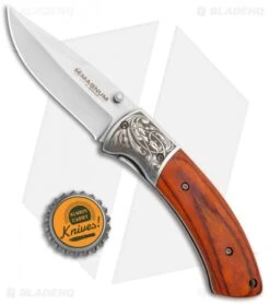 Boker Magnum Turul II Liner Lock Knife Pakka Wood (3.1" Satin) 7 Boker Magnum Turul II Liner Lock Knife Pakka Wood (3.1" Satin) -Boker Boker Magnum Turul II LL Pakka Wood Satin 01SC354 BHQ 111804 jr bottlecap