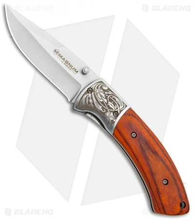 Boker Magnum Turul II Liner Lock Knife Pakka Wood (3.1" Satin) 1 Boker Magnum Turul II Liner Lock Knife Pakka Wood (3.1" Satin)