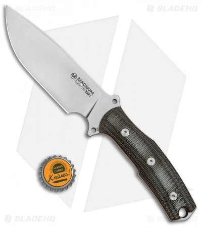 Boker Magnum Vox 2021 Collection Fixed Blade Knife Black Micarta (5.3" Satin) 4 Boker Magnum Vox 2021 Collection Fixed Blade Knife Black Micarta (5.3" Satin) - Image 4