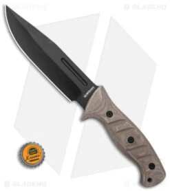 Boker Magnum Warrior Fixed Blade Knife Desert Micarta (6.75" Black) -Boker Boker Magnum Warrior FB Knife Dersert Micarta 6in Black BHQ 139186 td size