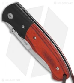 Boker Magnum Woodpecker Liner Lock Knife Pakkawood (3.3" Satin) 01MB711 -Boker Boker Magnum Woodpecker BHQ 80835 er spine