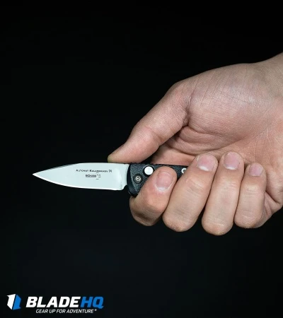 Boker Mini Kalashnikov Automatic Knife Gray (2.5" D2 Black Serr) 4 Boker Mini Kalashnikov Automatic Knife Gray (2.5" D2 Black Serr) - Image 4