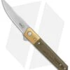 Boker Mini Kwaiken Exclusive Flipper Knife Brass/Micarta (3" Stonewash VG-10)