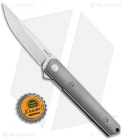 Boker Mini Kwaiken Flipper Knife Titanium (3.125" D2) 01BO267 -Boker Boker Mini Kwaiken Flipper Ti D2 01BO267 BHQ 90310 jr bottlecap