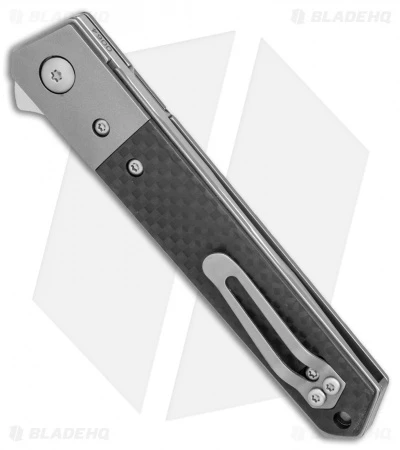 Boker Mini Kwaiken Exclusive Tuxedo Flipper Knife CF/Titanium (3" Satin VG-10) 3 Boker Mini Kwaiken Exclusive Tuxedo Flipper Knife CF/Titanium (3" Satin VG-10) - Image 3