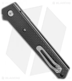 Boker Mini Kwaiken Exclusive Flipper Knife Carbon Fiber (3" Smokewash VG-10) -Boker Boker Mini Kwaiken cf sw BHQ 36349 er side