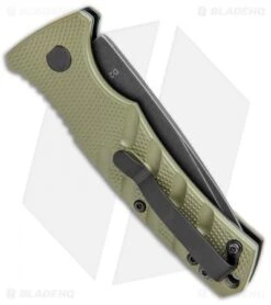 Boker Mini Strike Automatic Knife OD Green Aluminum (2.6" Smokewash D2) 6 Boker Mini Strike Automatic Knife OD Green Aluminum (2.6" Smokewash D2) -Boker Boker Mini Strike Auto OD Green Smokewash 01BO437NSOI BHQ 99630 jr side