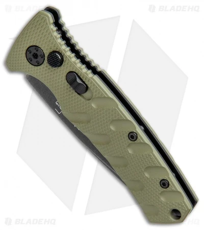 Boker Mini Strike Automatic Knife OD Green Aluminum (2.6" Smokewash D2) 2 Boker Mini Strike Automatic Knife OD Green Aluminum (2.6" Smokewash D2) - Image 2