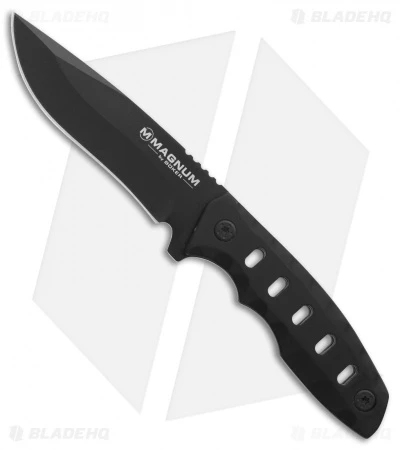 Boker Magnum Oblong Hole Fixed Blade Knife Black Neoprene (3.3" Black) 02RY689 1 Boker Magnum Oblong Hole Fixed Blade Knife Black Neoprene (3.3" Black) 02RY689