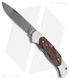 Boker Optima Damast Hunter Lockback Knife Ironwood (3.16" Damascus) 110067DAM