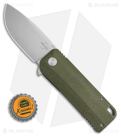 Boker Plus Baba Yaga Liner Lock Knife Green Micarta (2.7" Satin) 4 Boker Plus Baba Yaga Liner Lock Knife Green Micarta (2.7" Satin) - Image 4
