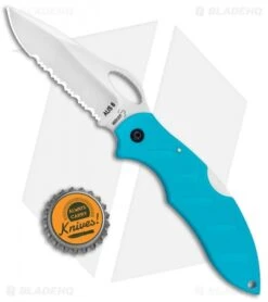 Boker Plus Action R Lockback Knife Turquoise G-10 (3" Satin Serr) 01BO095 -Boker Boker Plus Action R LB Turquoise G 10 Satin Serr 01BO095 BHQ 80762 jr bottlecap