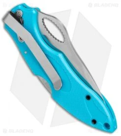 Boker Plus Action R Lockback Knife Turquoise G-10 (3" Satin Serr) 01BO095 -Boker Boker Plus Action R LB Turquoise G 10 Satin Serr 01BO095 BHQ 80762 jr side