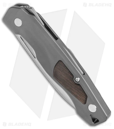 Boker Plus Aluma Liner Lock Knife Aluminium/Wood (3.5" Stonewash) 2 Boker Plus Aluma Liner Lock Knife Aluminium/Wood (3.5" Stonewash) - Image 2