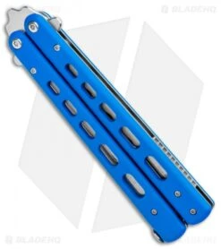Boker -Boker Boker Plus Balisong Trainer Blue Holes G 10 Satin 01BO713SOI BHQ 99634 jr spine