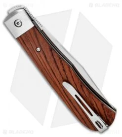 Boker Plus Bonfire Front Flipper Knife Bubinga Wood (3.4" Satin) -Boker Boker Plus Bonfire Bubinga Flipper Knife BHQ 125050 LS Side