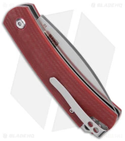 Boker Plus Boston Slip Joint Pocket Knife Burgundy G-10 (2.8" Satin) -Boker Boker Plus Boston SJ Burgundy G 10 Satin BHQ 146716 jr side