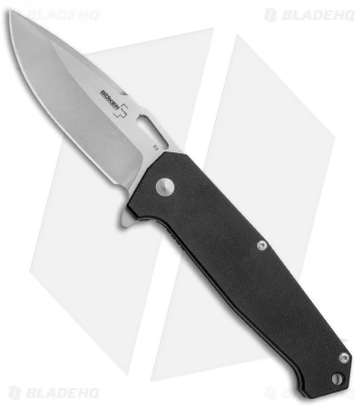 Boker Plus Burke Hitman Frame Lock Knife Black G10 (3.625" D2 Stonewash) 01BO776 1 Boker Plus Burke Hitman Frame Lock Knife Black G10 (3.625" D2 Stonewash) 01BO776