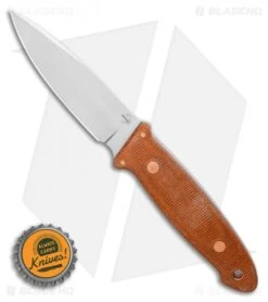Boker Plus Burnley Cub Pro Fixed Blade Knife Brown Micarta (3.75" Satin) 02BO029 -Boker Boker Plus Burnley Cub Pro Fixed Blade Knife Brown Micarta 3.75 Satin 02BO029 BHQ 125053 LS Bottlecap