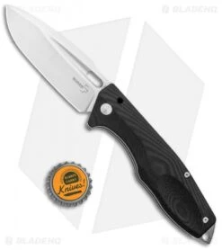 Boker Plus Caracal 42 Slip Joint Pin Lock Knife Black G10 (3.5" Stonewash) -Boker Boker Plus Caracal 42 SJ Black G 10 SW 01BO753 BHQ 98594 jr bottlecap