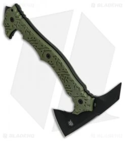Boker Plus Chicken Hawk 9" Tomahawk Axe OD Green G-10 / SK5 Steel 09BO114 -Boker Boker Plus Chicken Hawk 9in tomahawk axe OD Green G10 BHQ 52388 er side