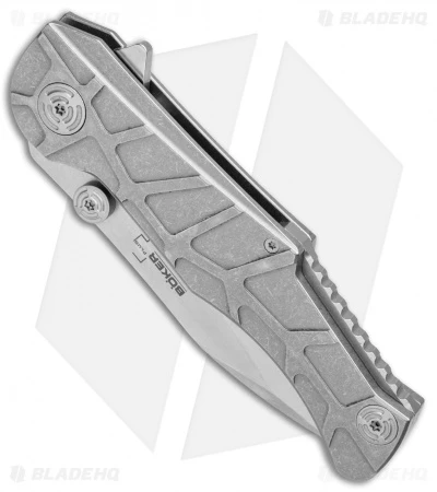 Boker Plus Dreed Frame Lock Knife Titanium (3.5" Stonewash) 01BO616 2 Boker Plus Dreed Frame Lock Knife Titanium (3.5" Stonewash) 01BO616 - Image 2