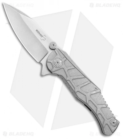 Boker Plus Dreed Frame Lock Knife Titanium (3.5" Stonewash) 01BO616 1 Boker Plus Dreed Frame Lock Knife Titanium (3.5" Stonewash) 01BO616