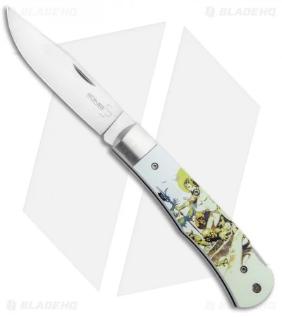 Boker Plus Lockback Frazetta "Ghoul Queen" Knife (3.75" Satin) 01BO653 1 Boker Plus Lockback Frazetta "Ghoul Queen" Knife (3.75" Satin) 01BO653
