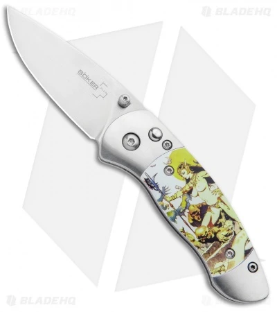 Boker Plus Gordito Frazetta "Ghoul Queen" Folding Knife (2.25" Satin) 1 Boker Plus Gordito Frazetta "Ghoul Queen" Folding Knife (2.25" Satin)