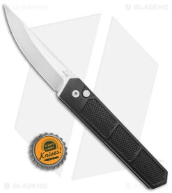 Boker Plus Kwaiken Grip Automatic Knife Black Aluminum (3.3" Satin D2) -Boker Boker Plus Kwaiken Grip Auto Black Aluminum Satin BHQ 175284 jr bottlecap