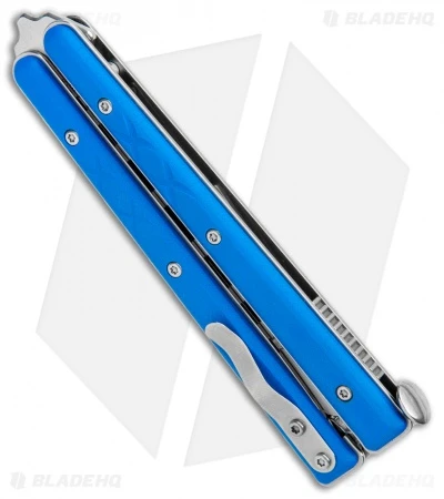 Boker Plus Mini Balisong Trainer Blue G-10 (3.25" Satin) 01BO716SOI 3 Boker Plus Mini Balisong Trainer Blue G-10 (3.25" Satin) 01BO716SOI - Image 3