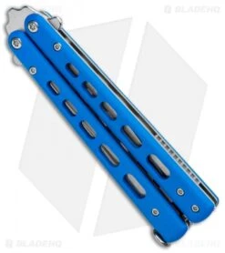 Boker -Boker Boker Plus Mini Balisong Trainer Blue Holes G 10 Satin 01BO715SOI BHQ 99636 jr spine