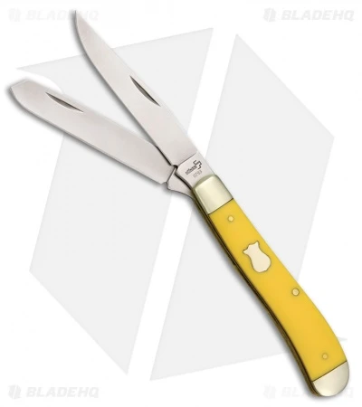Boker Plus Mini Trapper Pocket Knife Yellow (3.125" Satin) 01BO294Y 1 Boker Plus Mini Trapper Pocket Knife Yellow (3.125" Satin) 01BO294Y